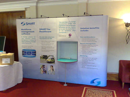 Smart pop up stand