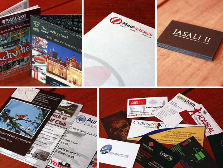 Various Printed Business Cards, Brochures and Letters